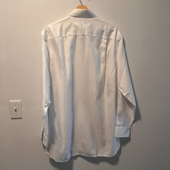 Jos. A. Bank Tailored Fit White Wedding Shirt | Herringbone | Size 15-33 | NWT - Picture 2 of 6